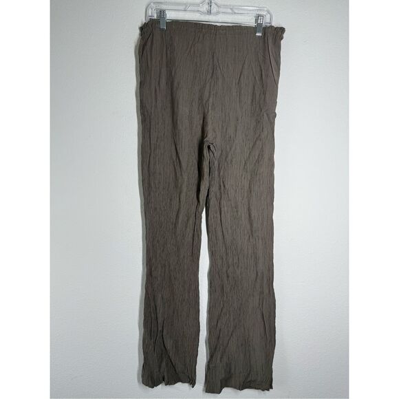 Zara Women's Suit Trousers Sz M Green Tapered Dress Pants Crumpled fabric - Picture 5 of 15